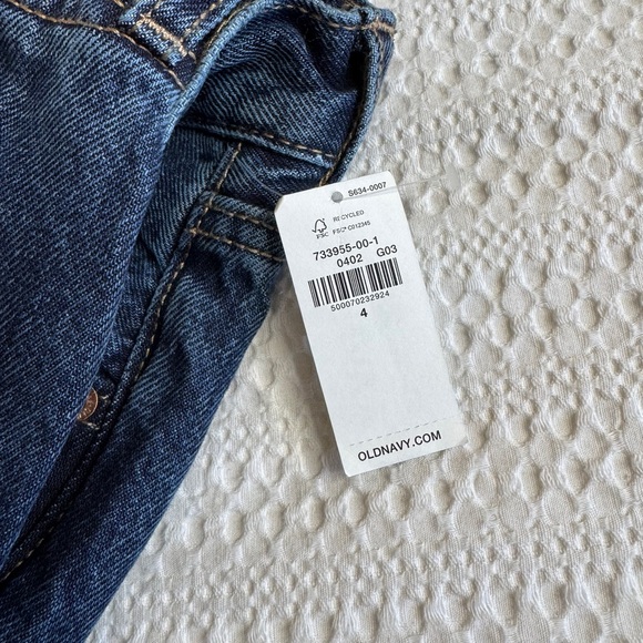 NWT Old Navy slouchy straight jeans high rise distressed size 4 - Picture 4 of 8